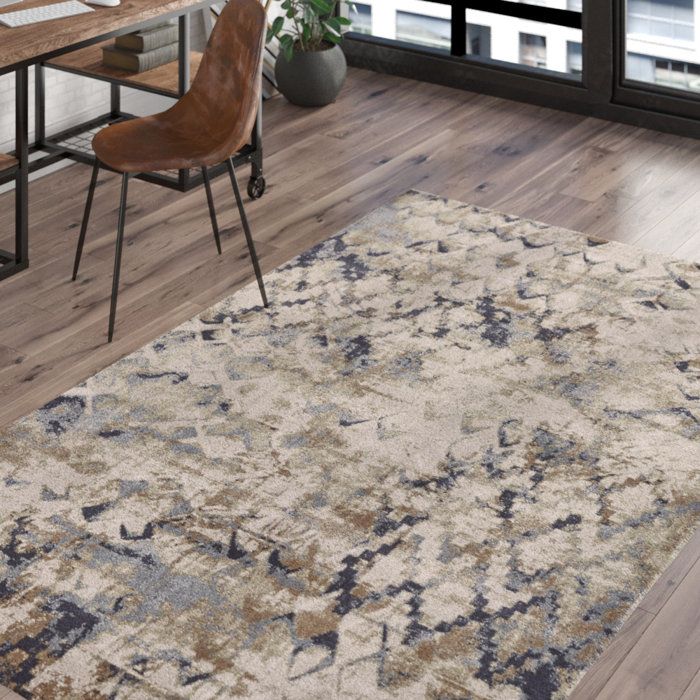 Trent Austin Design Harlow Blue/Beige Area Rug & Reviews Wayfair